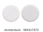 medical pills on white... | Shutterstock . vector #584317372