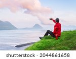 tourist takes pictures of... | Shutterstock . vector #2044861658
