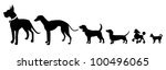 Different Sized Dogs Silhouette ...