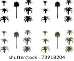 vector set date palms | Shutterstock .eps vector #73918204
