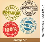 stamp set | Shutterstock .eps vector #95612527
