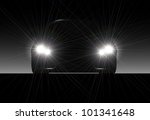 Silhouette Of Car With...