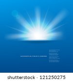 vector sun on blue background... | Shutterstock .eps vector #121250275
