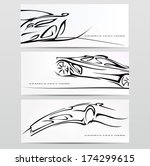 silhouette of car. vector... | Shutterstock .eps vector #174299615