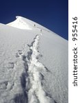 Small photo of Two mountaineers climbing up to the summit of Karlytau Peak (4700) in the Tien Shan, Kazakhstan