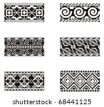 a set of mexican ornamental... | Shutterstock .eps vector #68441125