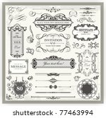 vintage ornamental calligraphic ... | Shutterstock .eps vector #77463994
