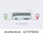 White Bus Vehicle Traveling...