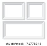 set of white photo frames | Shutterstock .eps vector #71778346