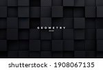black mosaic background. random ... | Shutterstock .eps vector #1908067135
