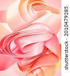 folded rose pink ribbon shape.... | Shutterstock .eps vector #2010479285
