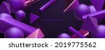 purple geometric shapes... | Shutterstock .eps vector #2019775562