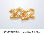 Happy New 2022 Year. Vector...