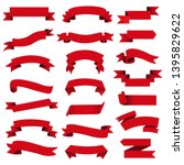 retro red web ribbon set ... | Shutterstock .eps vector #1395829622