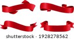 big set red ribbons isolated ... | Shutterstock .eps vector #1928278562