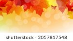 sale autumn poster with leaves... | Shutterstock .eps vector #2057817548