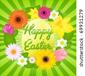 happy easter greeting card | Shutterstock . vector #69931279