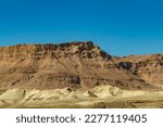 View of Masada from the highway in Israel.
