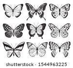 monochrome collection of... | Shutterstock .eps vector #1544963225