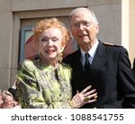 Small photo of LOS ANGELES - MAY 10: Jeraldine Saunders, Bernie Kopell at the Princess Cruises Receive Honorary Star Plaque as Friend of the Hollywood Walk Of Fame at Dolby Theater on May 10, 2018 in Los Angeles, CA