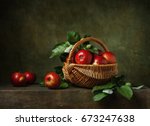 Still Life With Apples In A...