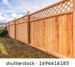 Fence built from wood. outdoor...