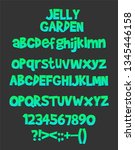 cartoon font   mobile game set | Shutterstock .eps vector #1345446158
