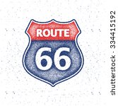 Route 66 Sign. Vector...