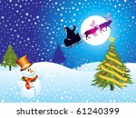 abstract christmas night theme... | Shutterstock .eps vector #61240399
