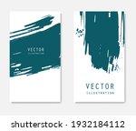 abstract ink brush banners set... | Shutterstock .eps vector #1932184112