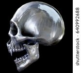 The Vampire Metal Skull On Dark ...
