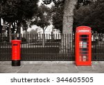 Red Telephone And Post Box In...