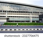 Small photo of BANGKOK, THAILAND - 14 MAY : Bang sue train station facade on 14 May 2023 in Bang sue, Bangkok, Thailand