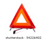 Warning triangle isolated on white background