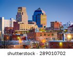 Durham, North Carolina, USA downtown skyline.