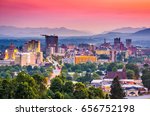 Asheville, North Carolina, USA at twilight.