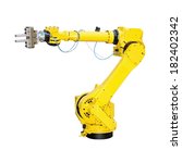 Yellow robot arm for industry...