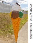Big Ice Cream In Cone Model...