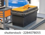 One Plastic Tool Box at Cart in Workshop