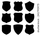 collection of 9 black shield... | Shutterstock .eps vector #241795975