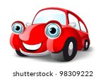 funny red car. vector...