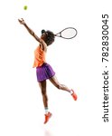 Young Tennis Girl In Silhouette ...