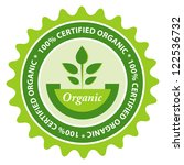 100  certified organic food... | Shutterstock .eps vector #122536732