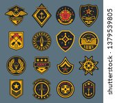 set of isolated army badges or... | Shutterstock .eps vector #1379539805