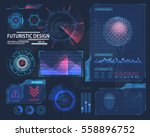 futuristic interface hud design ... | Shutterstock .eps vector #558896752