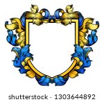a coat of arms crest heraldic... | Shutterstock .eps vector #1303644892