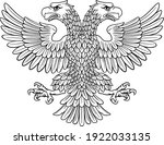 double headed eagle with two... | Shutterstock .eps vector #1922033135