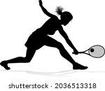 a tennis player woman... | Shutterstock .eps vector #2036513318
