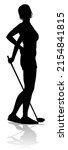 a woman golfer sports person... | Shutterstock . vector #2154841815