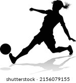 a female soccer football player ... | Shutterstock .eps vector #2156079155
